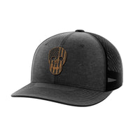 Thumbnail for Skull Flag Bamboo Patch Hat Hat Greater Half Heather Black/Black