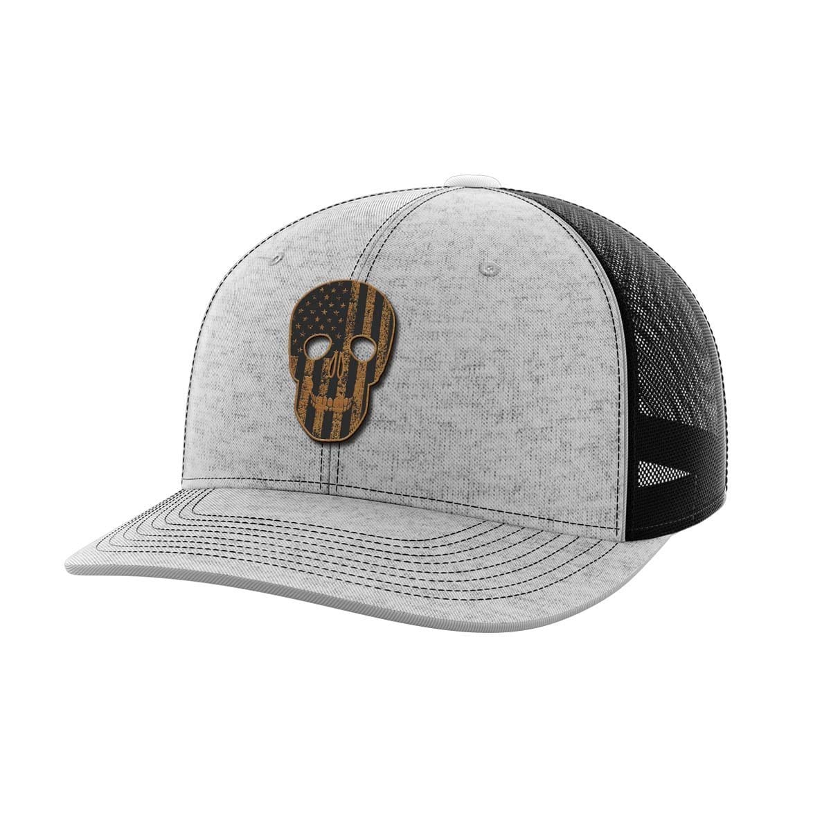 Skull Flag Bamboo Patch Hat Hat Greater Half Heather Grey/Black