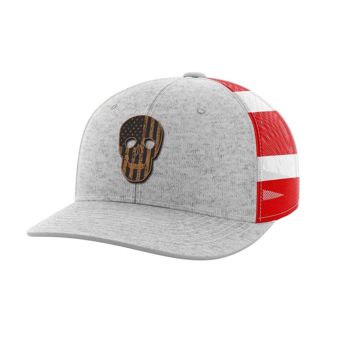 Skull Flag Bamboo Patch Hat Hat Greater Half Heather Grey/Flag