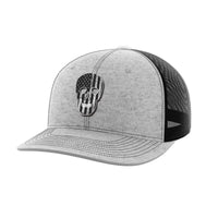 Thumbnail for Skull Flag Black Patch Hat Hat Greater Half Heather Grey/Black