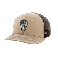 Thumbnail for Skull Flag Black Patch Hat Hat Greater Half Khaki/Coffee