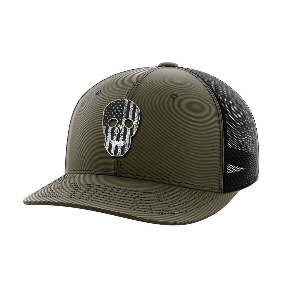 Skull Flag Black Patch Hat Hat Greater Half OD Green/Black