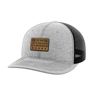Thumbnail for Star Spangled Hammered Bamboo Patch Hat Hat Greater Half Heather Grey/Black