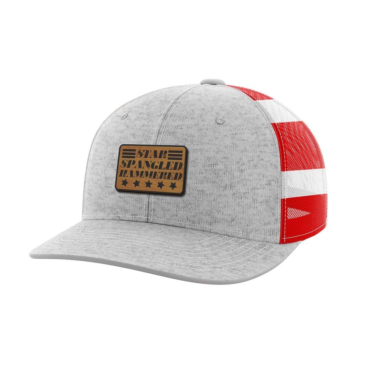Star Spangled Hammered Bamboo Patch Hat Hat Greater Half Heather Grey/Flag