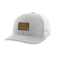 Thumbnail for Star Spangled Hammered Bamboo Patch Hat Hat Greater Half Heather Grey/White