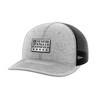 Thumbnail for Star Spangled Hammered Black Patch Hat Hat Greater Half Heather Grey/Black