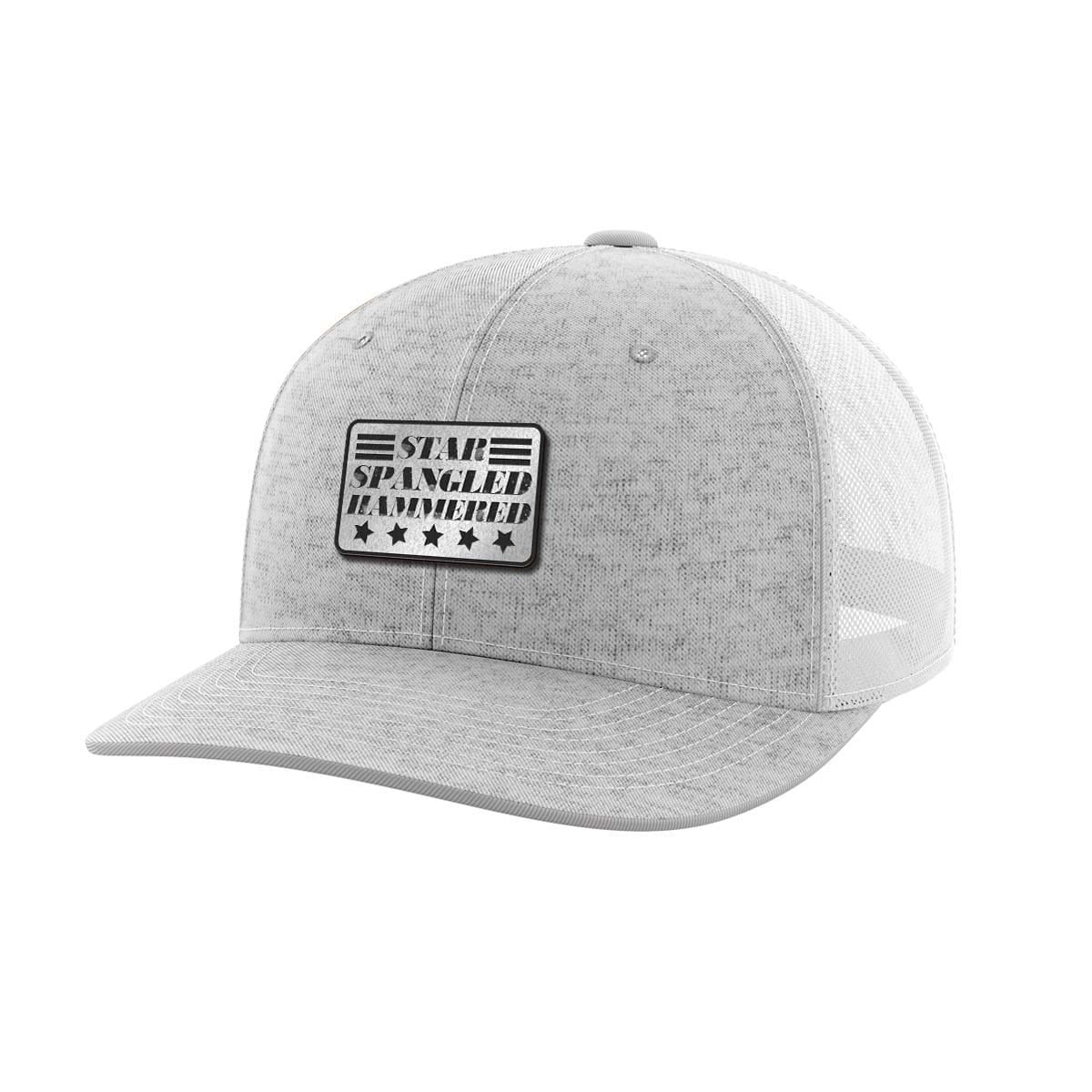 Star Spangled Hammered Black Patch Hat Hat Greater Half Heather Grey/White