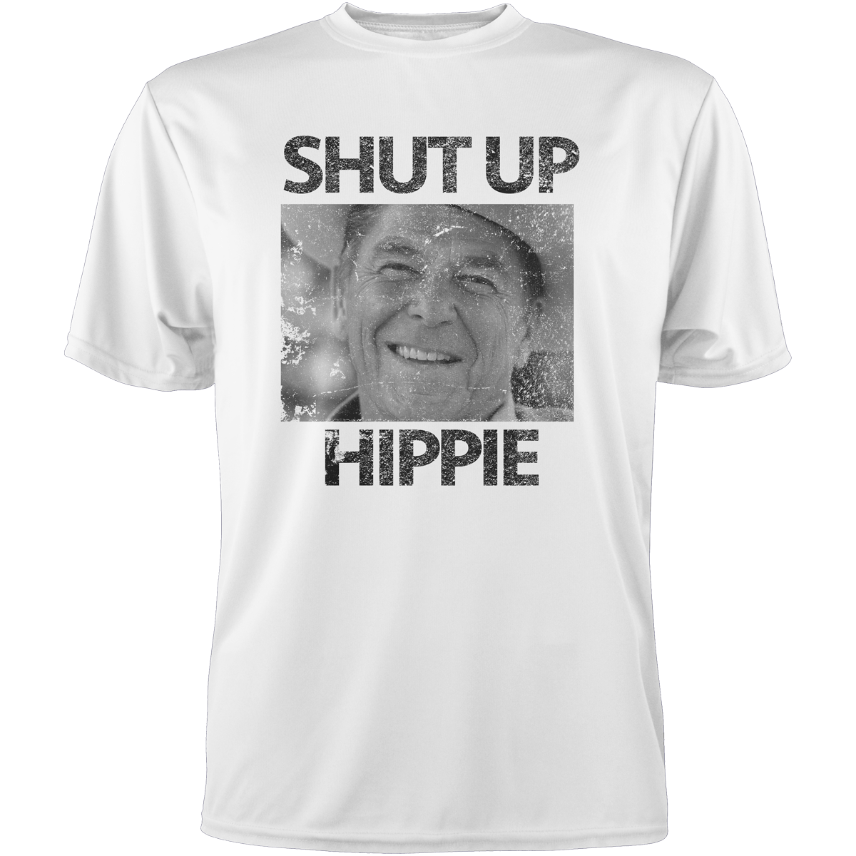 Shut Up Hippie T-Shirt Greater Half White S