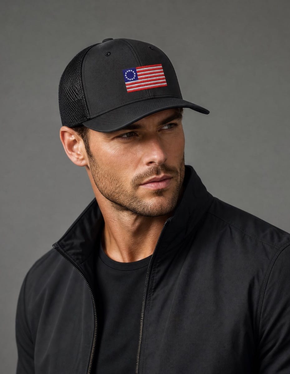 13 Colonies Embroidered Trucker Hat Hat Greater Half