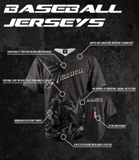 Thumbnail for Custom Grey USA Baseball Jersey - Greater Half