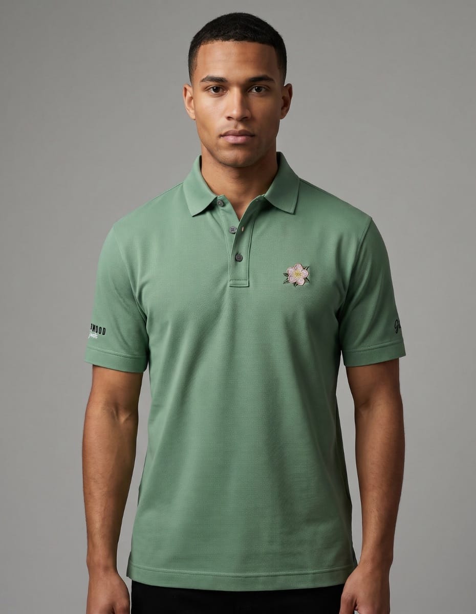Bushwood x Greater Half Azalea Sage Golf Polo Golf Polo Greater Half