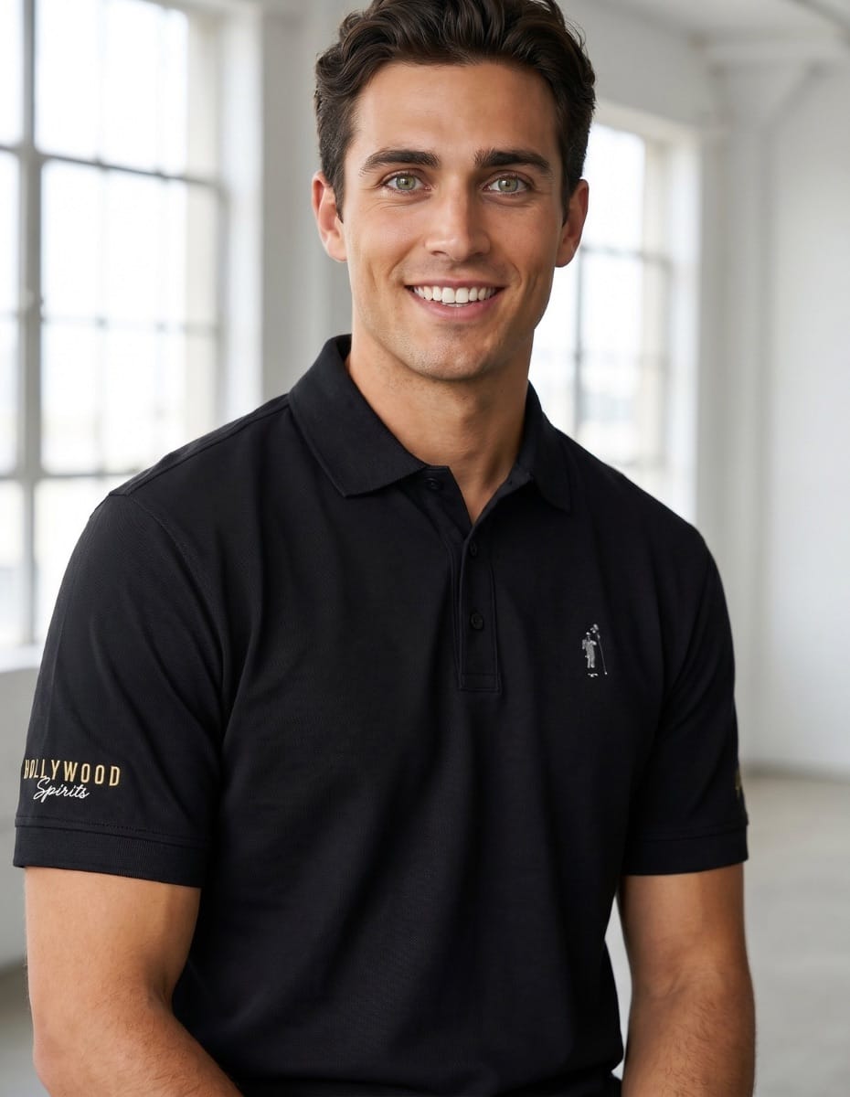 Bushwood x Greater Half Caddyman Black Golf Polo Golf Polo Greater Half