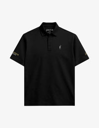 Thumbnail for Bushwood x Greater Half Caddyman Black Golf Polo Golf Polo Greater Half