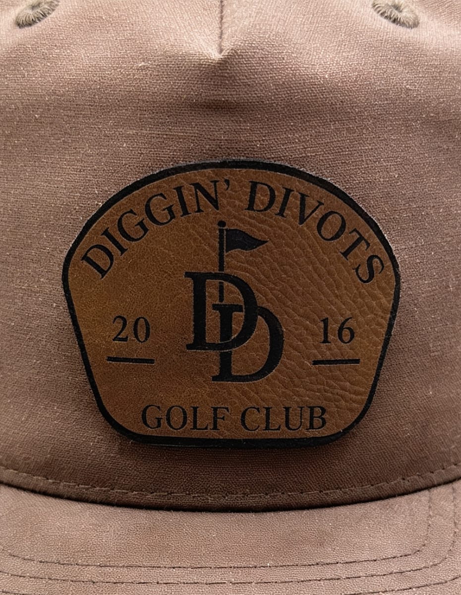 Diggin Divots Golf Club Leather Patch Snapback Hat Greater Half