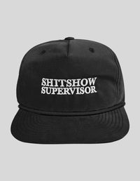 Thumbnail for Shitshow Supervisor Cotton/Nylon Rope Hat Hat Greater Half Black