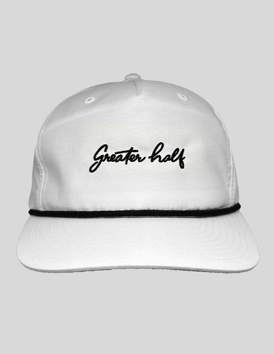 Greater Half Signature Cotton/Nylon Rope Hat Hat Greater Half White
