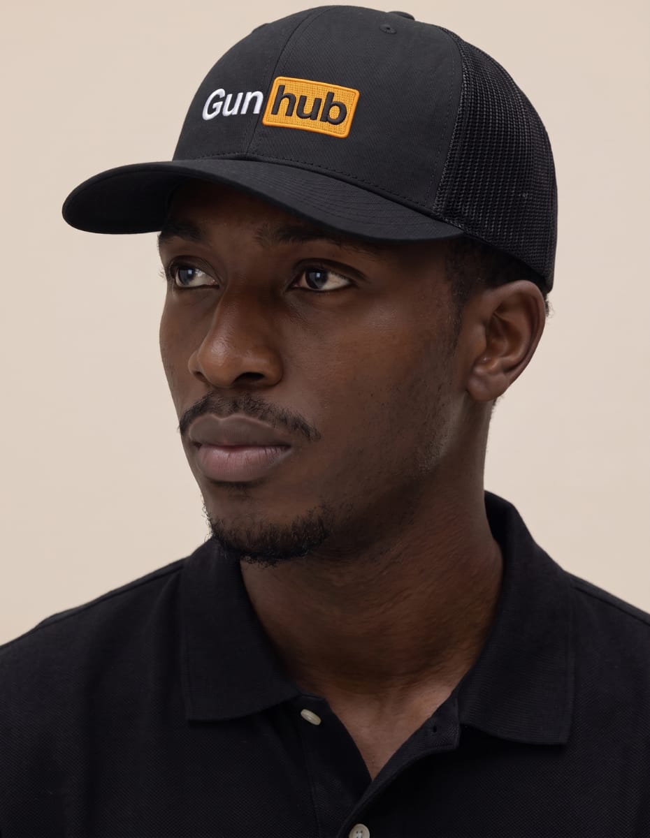 Gun Hub Embroidered Trucker Hat Hat Greater Half