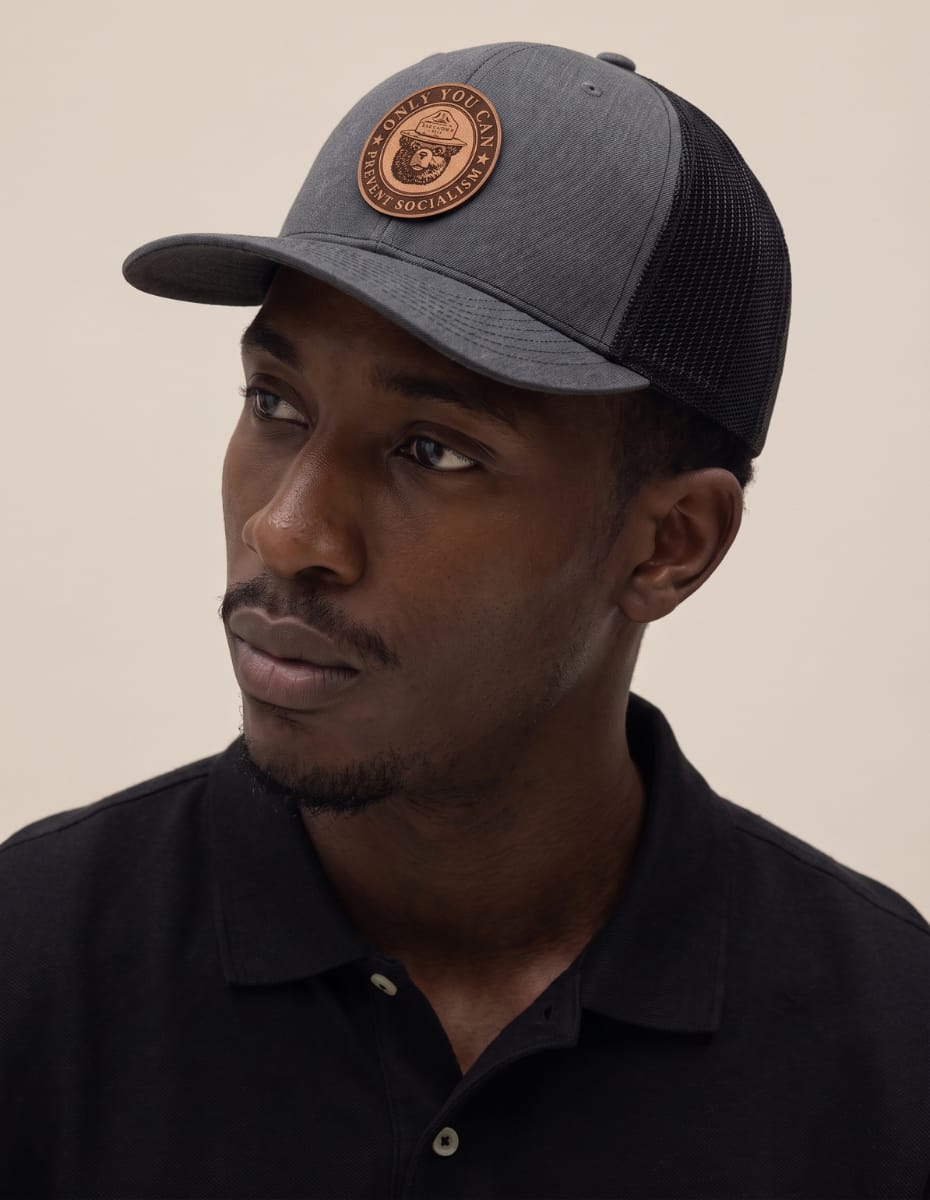 Only You Can Prevent Socialism Leather Patch Hat Hat Greater Half