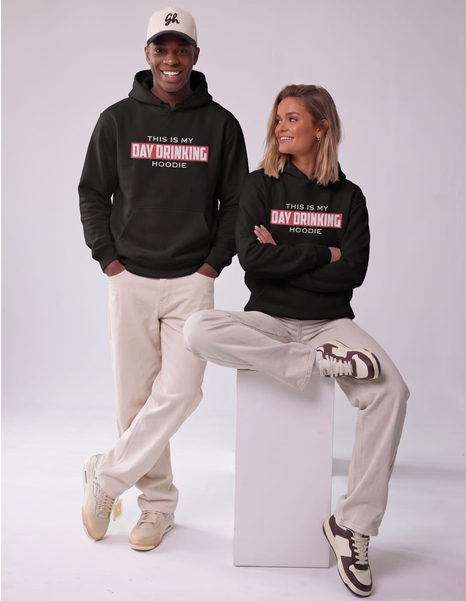 This Is My Day Drinking Hoodie Graphic Fleece Hoodie Greater Half
