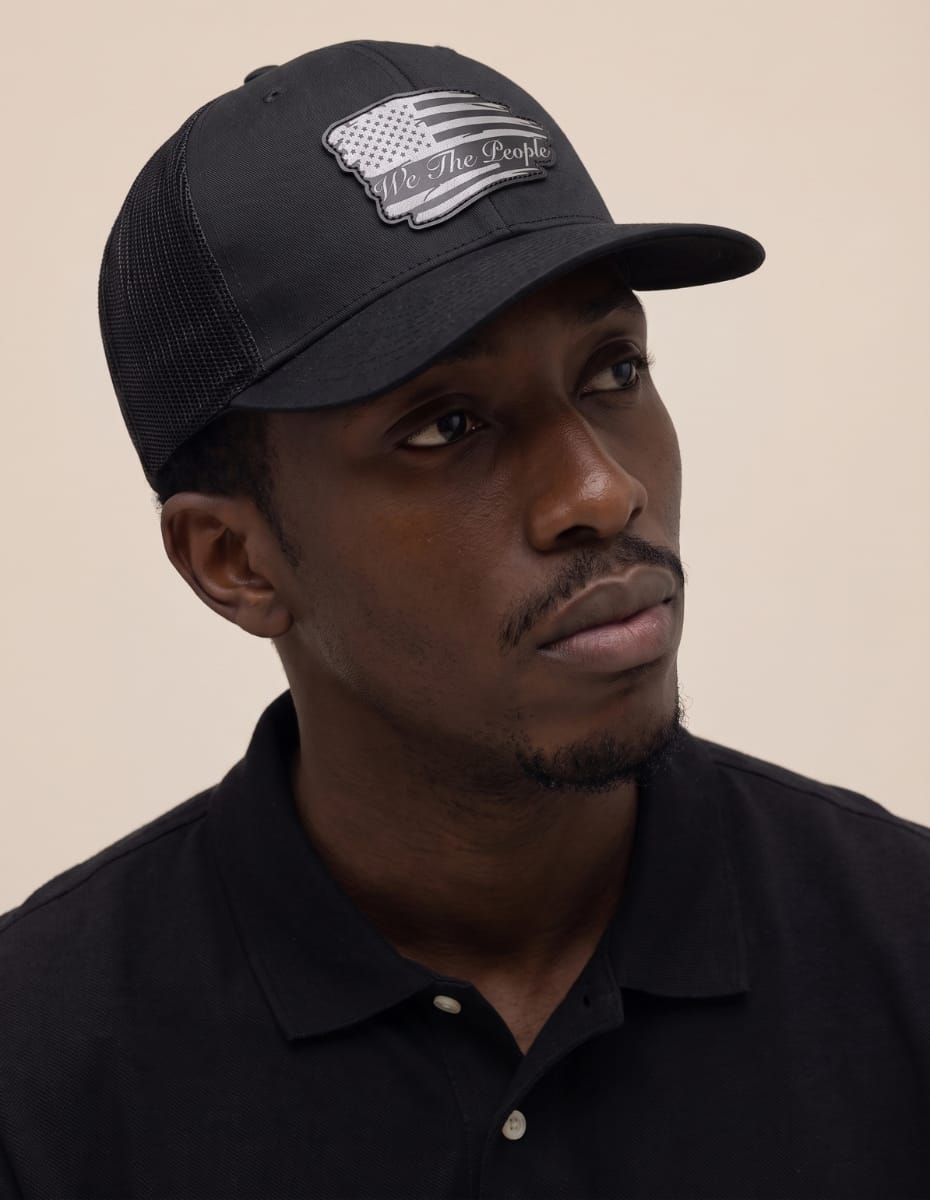 Torn Flag We The People Black Patch Hat