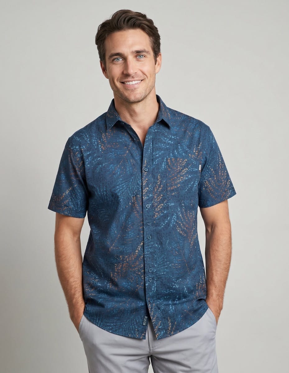 Tropical Entanglement Button Down Button Down Greater Half