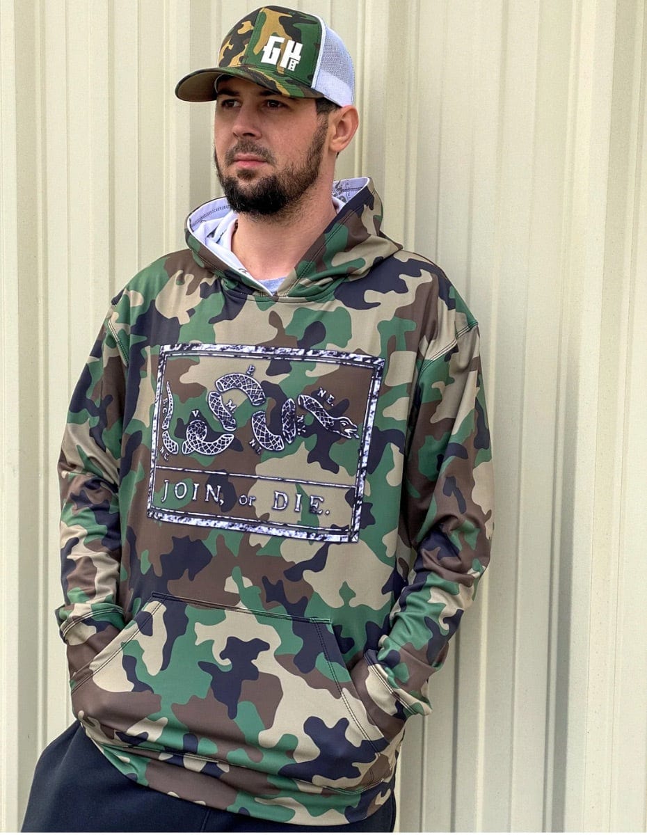 Join Or Die Woodland Camo (Flat Hem) Apex Hoodie Apex Hoodie Greater Half