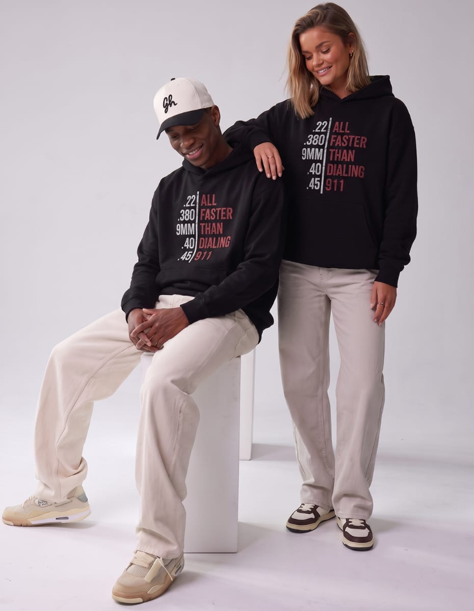 Faster Than Dailing 911 Hoodie Graphic Fleece Hoodie Greater Half