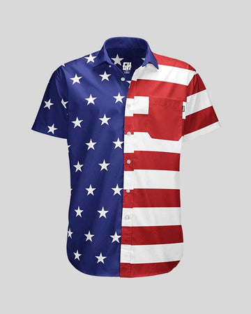 American Flag Button Down Greater Half American Flag Button Down Greater Half