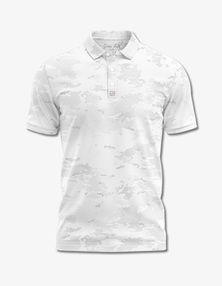 Grey Camo Polo Golf Polo Greater Half S White