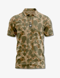Thumbnail for Frog Camo Polo Golf Polo Greater Half S Tan