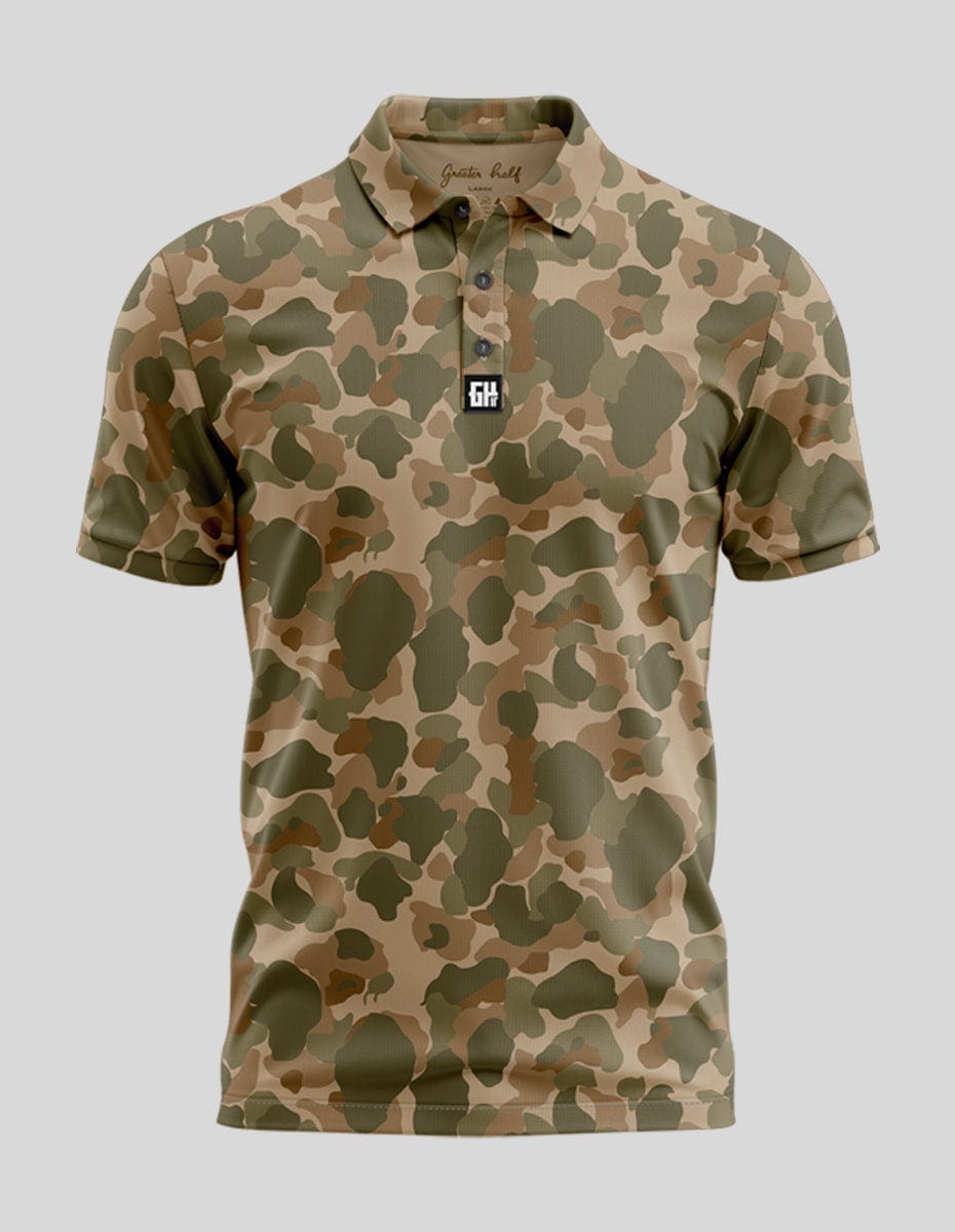 Frog Camo Polo Golf Polo Greater Half S Tan
