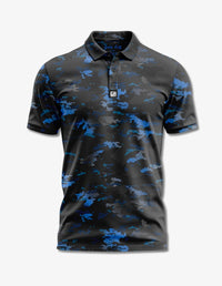 Thumbnail for Grey Camo Polo Golf Polo Greater Half S Blue