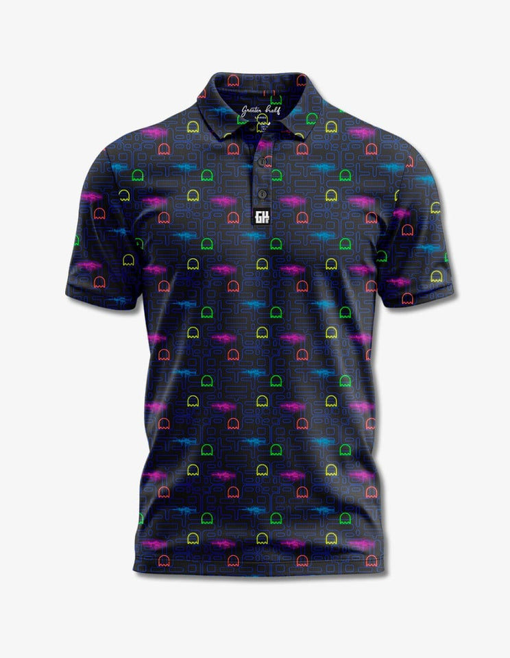 black-pac-man-golf-polo-