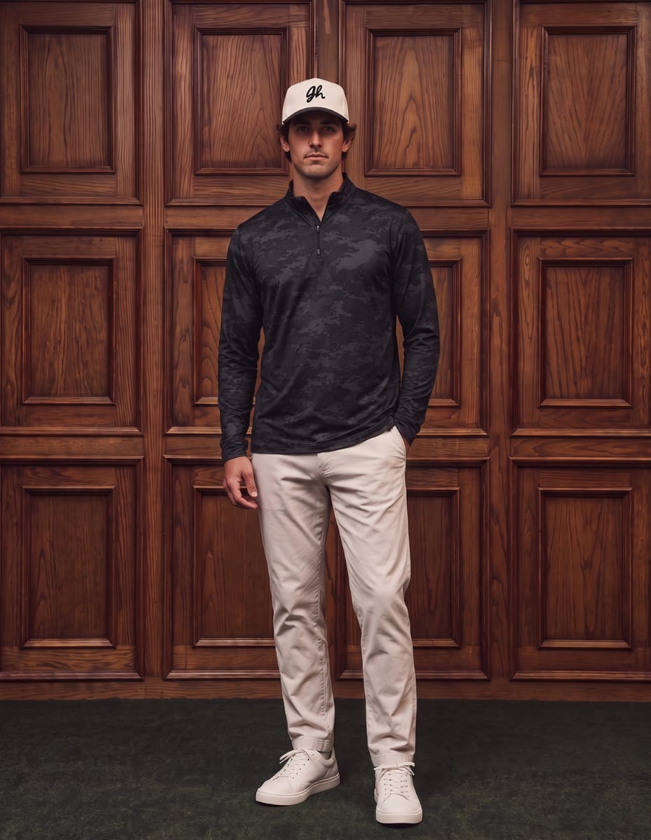 Black Camo Quarter Zip