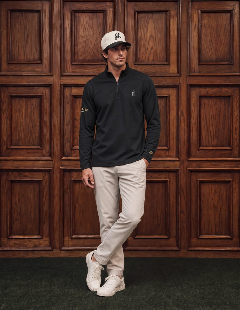 Bushwood x Greater Half Augusta Black Quarter Zip