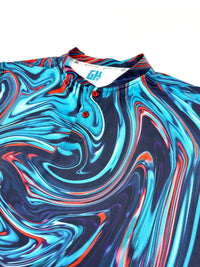 Thumbnail for Ink Spill Henley Polo Henley Polo Greater Half