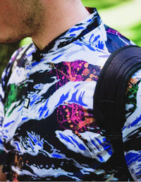 Thumbnail for Tiger Splatter Henley Polo Henley Polo Greater Half