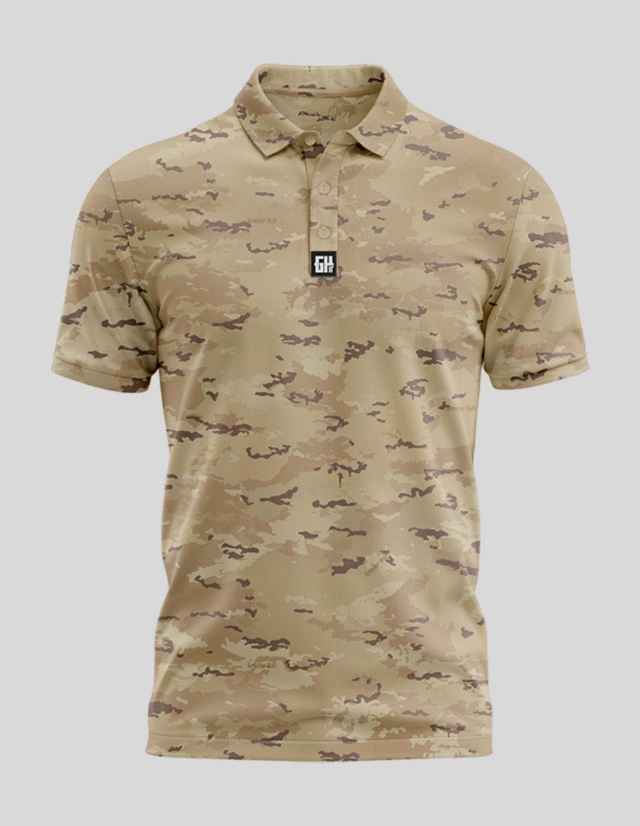 Grey Camo Polo Golf Polo Greater Half S Tan