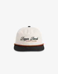 Thumbnail for Diggin Divots Golf Club Script Embroidered Snapback Hat Greater Half