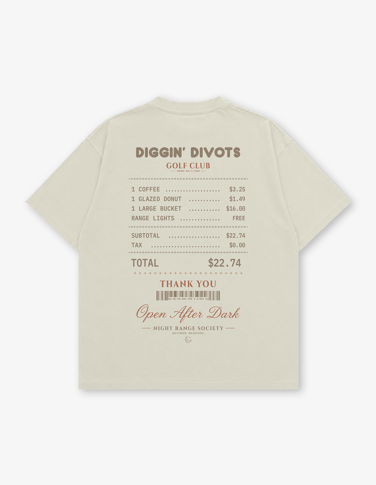 Diggin Divots Receipt T-Shirt T-Shirt Greater Half