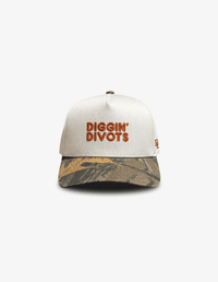 Thumbnail for Diggin Divots Logo Embroidered Camo Frame Cap