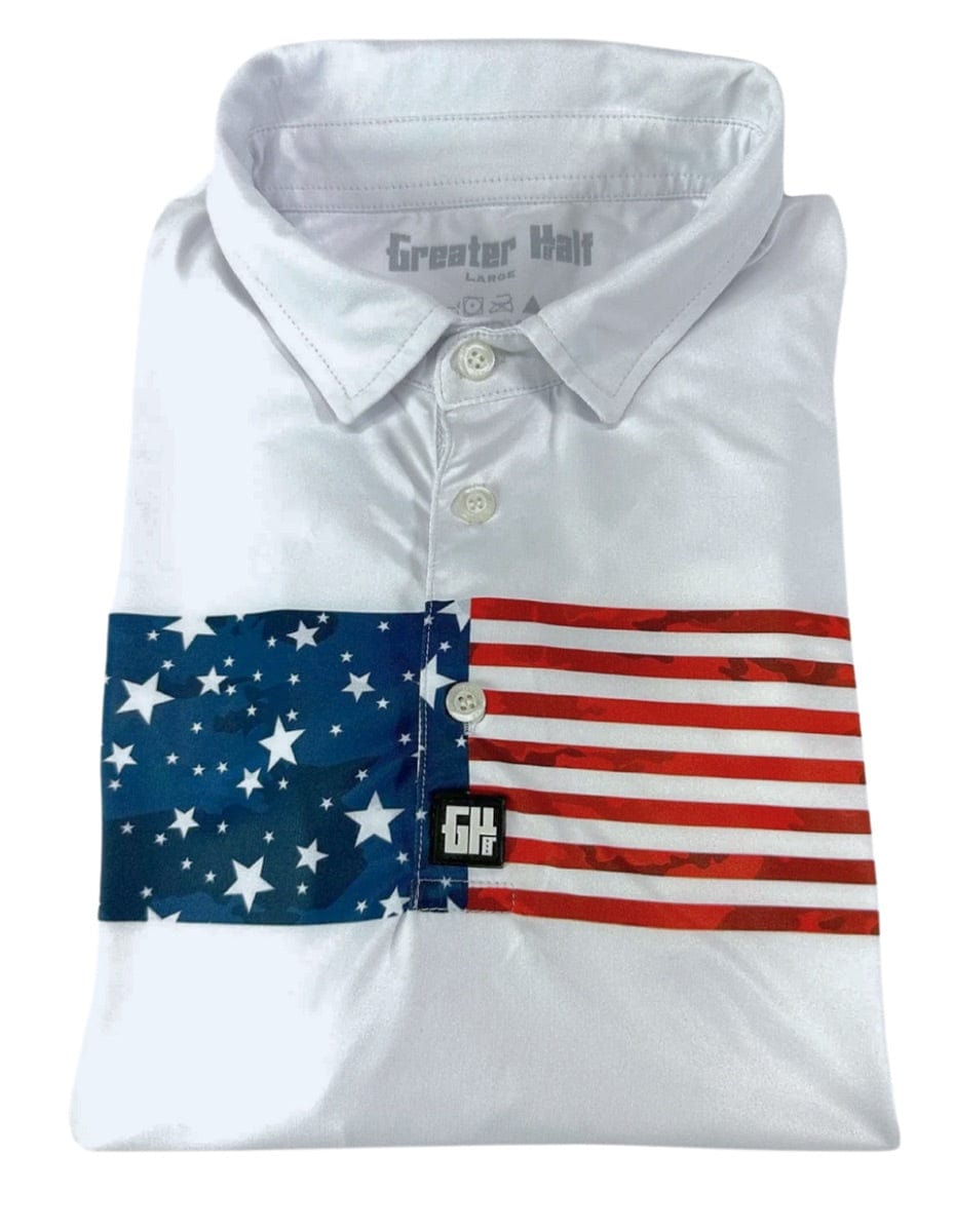 Camo Flag Polo Golf Polo Greater Half