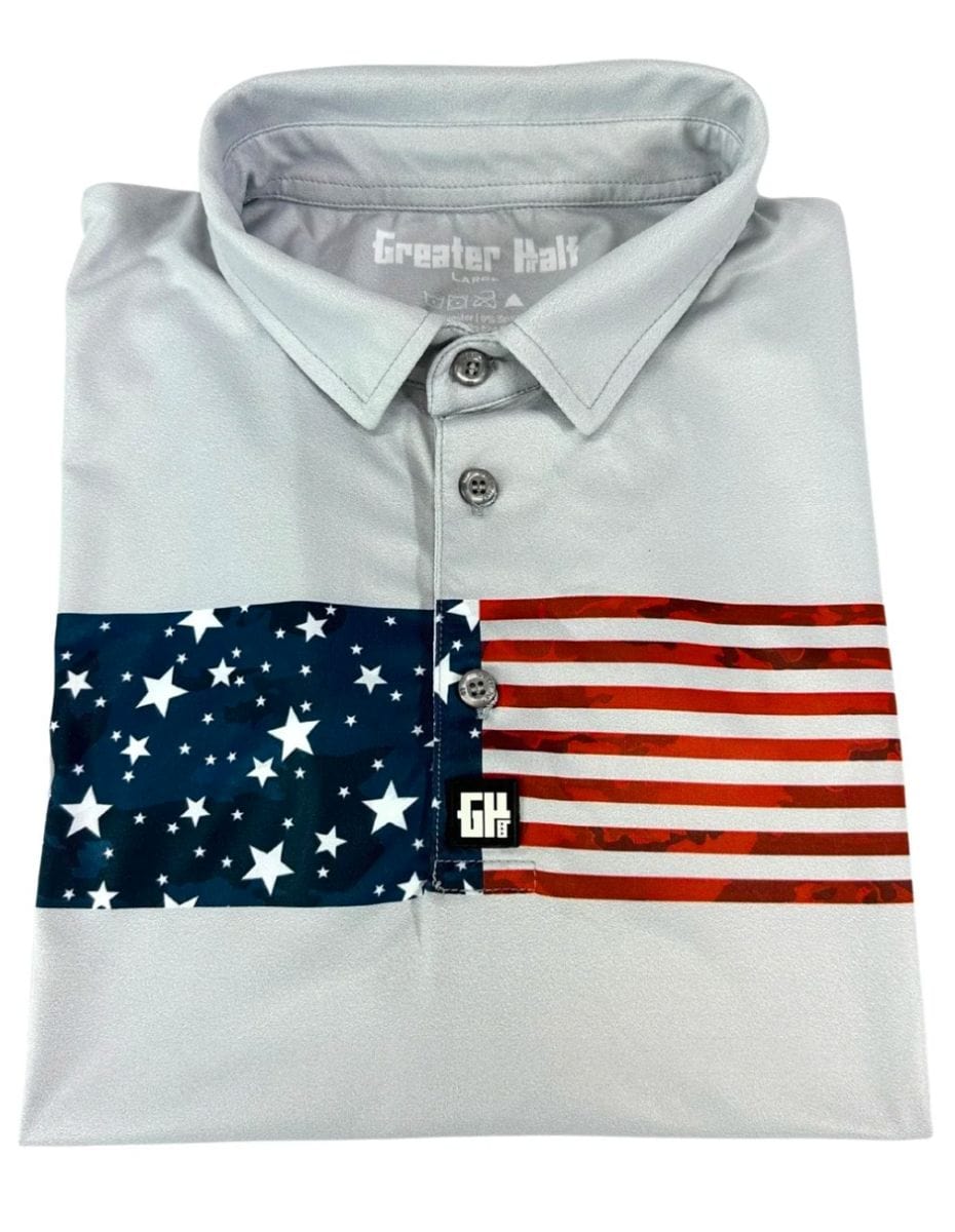 Camo Flag Polo Golf Polo Greater Half