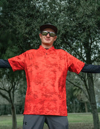 Thumbnail for Black Camo Henley Polo Henley Polo Greater Half