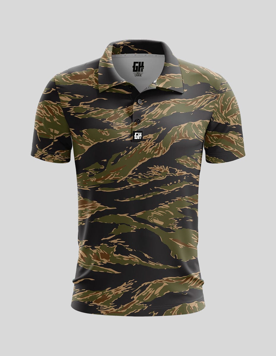 Jungle Tiger - Size S, M ONLY Golf Polo Greater Half S