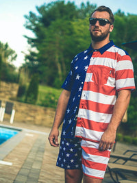 Thumbnail for American Flag Swim Trunks Swim Trunk Greater Half