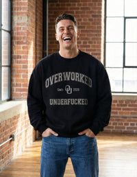 Thumbnail for Overworked Fleece Crewneck
