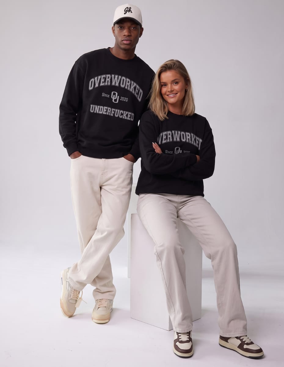 Overworked Fleece Crewneck Heavyweight Fleece Crewneck Greater Half