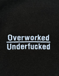 Thumbnail for Overworked Embroidered Fleece Crewneck Fleece Crewneck Greater Half