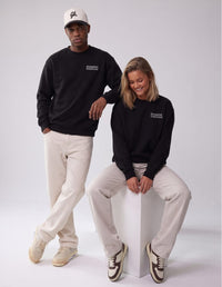 Thumbnail for Overworked Embroidered Fleece Crewneck Fleece Crewneck Greater Half